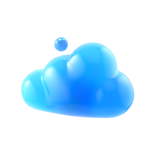 Microilustración de nube azul.