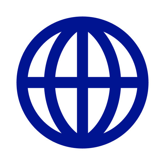 Icono del globo del mundo.